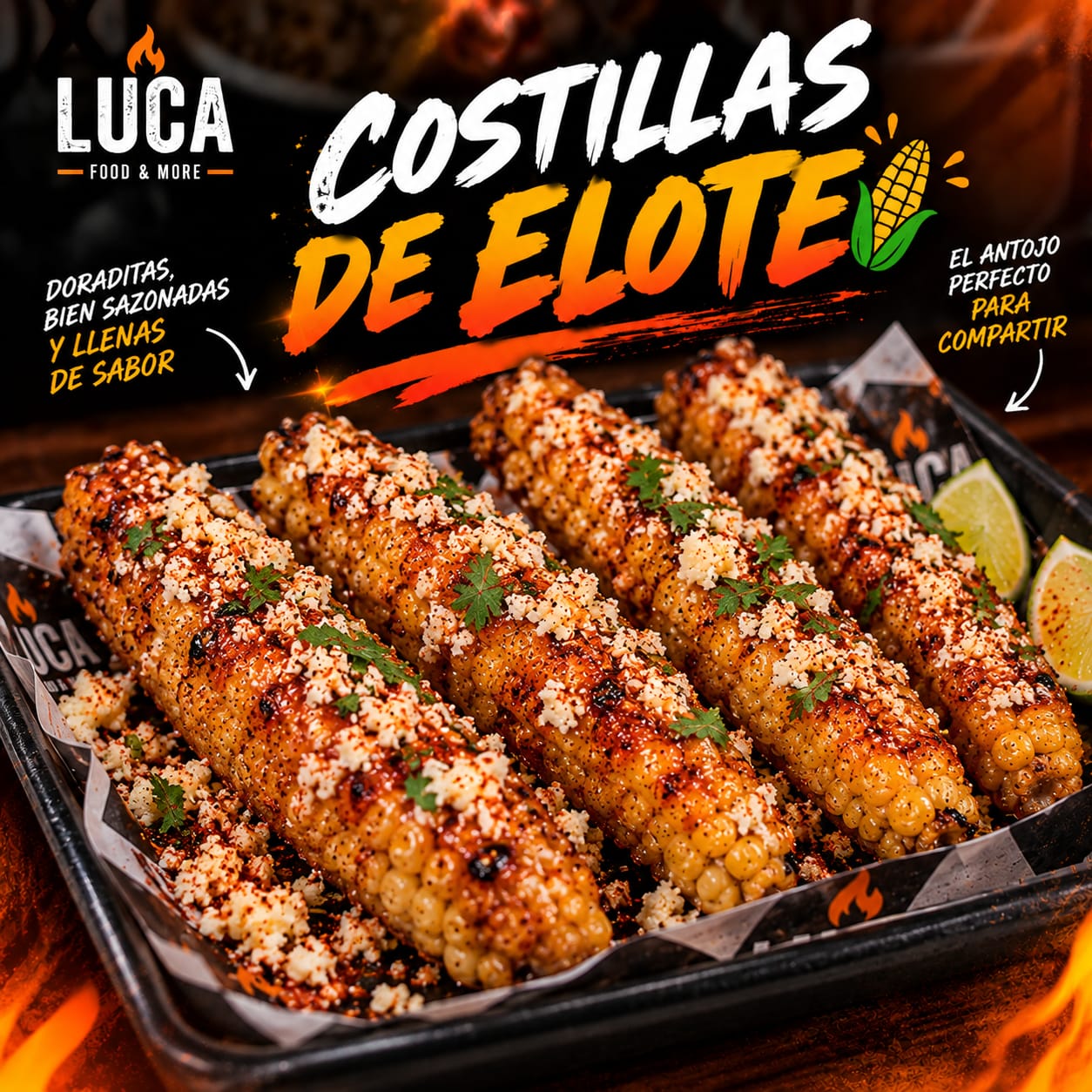 Costillas de elote de LUCA